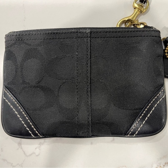Coach Signature Logo Wristlet (Black) - Picture 8 of 9